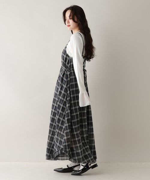 RAGEBLUE(レイジブルー)の「バックリボン/楊柳柄キャミワンピース(ワンピース・レディース・ブルー系/ブラック系/ネイビー系/ホワイト系・FREE)」の22枚目の写真