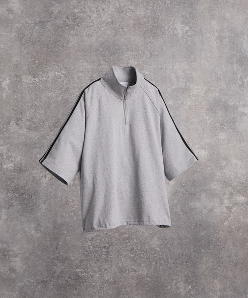 ADRER(アドラー)の「Over Size Line Sleeve Half-Zip Tee / オーバーサイズ ラインスリーブ ハーフジップT(Tシャツ/カットソー・メンズ・ブラック/グレー/ブラック系1/ホワイト系1・XS/S/M/L)」の21枚目の写真