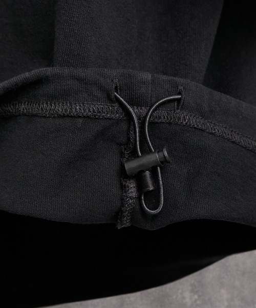 Over Size Line Sleeve Half-Zip Tee / オーバーサイズ ラインスリーブ