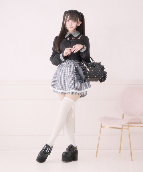 Pal elfy(パルエルフィー)の「ビジュー付きキルティング姫痛バ(ショルダーバッグ・レディース・オフホワイト/ブラック・フリー)」の10枚目の写真