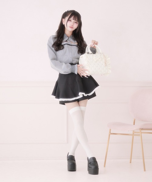 Pal elfy(パルエルフィー)の「ビジュー付きキルティング姫痛バ(ショルダーバッグ・レディース・オフホワイト/ブラック・フリー)」の6枚目の写真