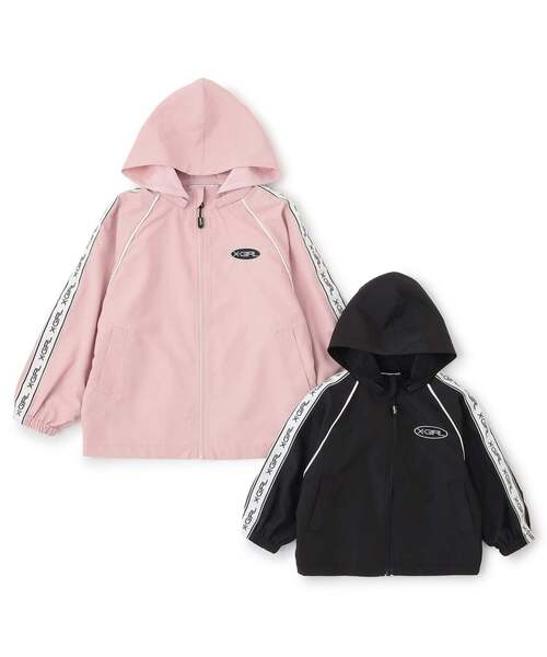 X-girl Stages（エックスガールステージス）の「肩ロゴラインブルゾン（ブルゾン・キッズ・ブラック/ピンク・130cm/120cm/100cm/110cm/140cm/90cm）」の11枚目の写真