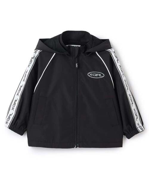 X-girl Stages（エックスガールステージス）の「肩ロゴラインブルゾン（ブルゾン・キッズ・ブラック/ピンク・130cm/120cm/100cm/110cm/140cm/90cm）」の14枚目の写真