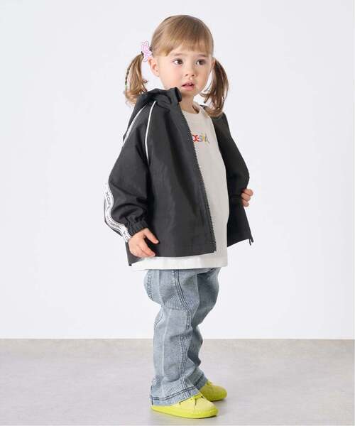 X-girl Stages（エックスガールステージス）の「肩ロゴラインブルゾン（ブルゾン・キッズ・ブラック/ピンク・130cm/120cm/100cm/110cm/140cm/90cm）」の17枚目の写真