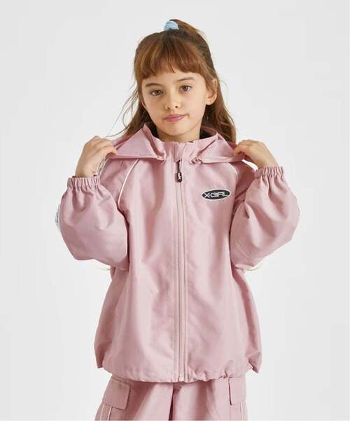 X-girl Stages（エックスガールステージス）の「肩ロゴラインブルゾン（ブルゾン・キッズ・ブラック/ピンク・130cm/120cm/100cm/110cm/140cm/90cm）」の19枚目の写真