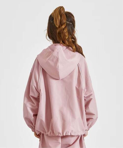 X-girl Stages（エックスガールステージス）の「肩ロゴラインブルゾン（ブルゾン・キッズ・ブラック/ピンク・130cm/120cm/100cm/110cm/140cm/90cm）」の20枚目の写真