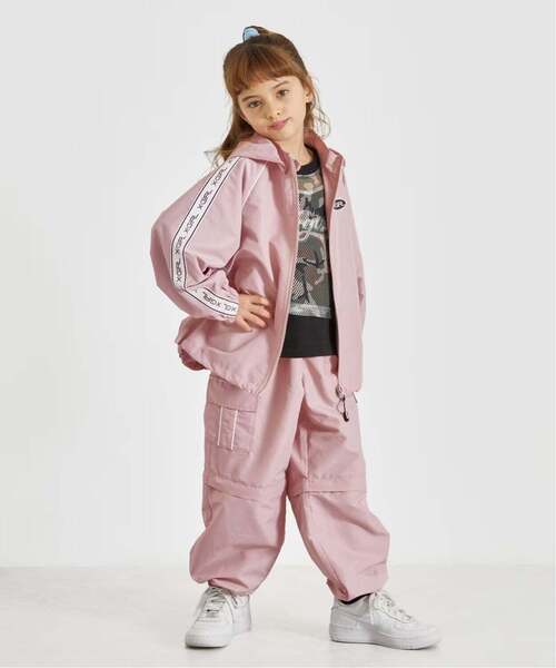 X-girl Stages（エックスガールステージス）の「肩ロゴラインブルゾン（ブルゾン・キッズ・ブラック/ピンク・130cm/120cm/100cm/110cm/140cm/90cm）」の21枚目の写真