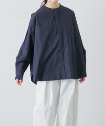 かぐれ（カグレ）の「コットンリネンWポケットシャツ（シャツ/ブラウス）」