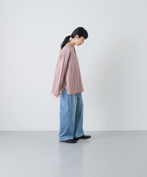 かぐれ（カグレ）の「コットンリネンWポケットシャツ（シャツ/ブラウス・レディース・ピンク/ネイビー/ブルー・FREE）」の9枚目の写真