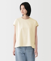 婦人 引き揃え天竺編みフレンチスリーブTシャツ