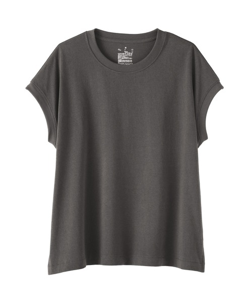 無印良品(ムジルシリョウヒン)の「婦人 引き揃え天竺編みフレンチスリーブTシャツ(Tシャツ/カットソー・レディース・ダークグレー/ブルー系/ホワイト/ライトブルー/ブラック/ライトイエロー・S/M/L/XL)」の11枚目の写真