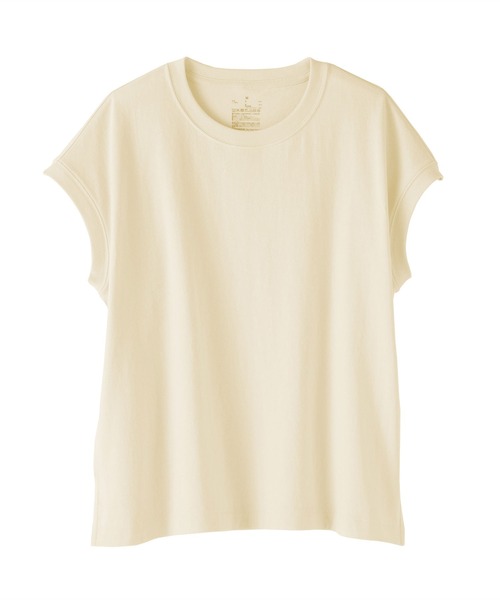 無印良品(ムジルシリョウヒン)の「婦人 引き揃え天竺編みフレンチスリーブTシャツ(Tシャツ/カットソー・レディース・ダークグレー/ブルー系/ホワイト/ライトブルー/ブラック/ライトイエロー・S/M/L/XL)」の18枚目の写真