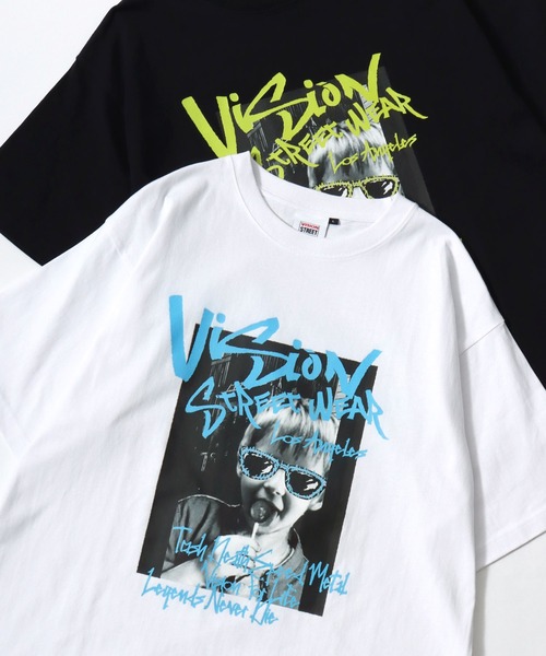 VISION STREET WEAR(ヴィジョンストリートウェア)の「VISION STREET WEAR/ヴィジョンストリートウェア オーバーサイズ フロント/バックプリント ロゴ ワンポイント 半袖Tシャツ/レディース メンズ(Tシャツ/カットソー・メンズ・ホワイト系その他/ブラック系その他/ブラック/ホワイト系その他2/ホワイト系その他3/ブラック系その他2/ブラック系その他3/ホワイト・LL/M/L)」の3枚目の写真