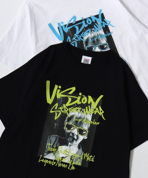 VISION STREET WEAR(ヴィジョンストリートウェア)の「VISION STREET WEAR/ヴィジョンストリートウェア オーバーサイズ フロント/バックプリント ロゴ ワンポイント 半袖Tシャツ/レディース メンズ(Tシャツ/カットソー・メンズ・ホワイト系その他/ブラック系その他/ブラック/ホワイト系その他2/ホワイト系その他3/ブラック系その他2/ブラック系その他3/ホワイト・LL/M/L)」の6枚目の写真