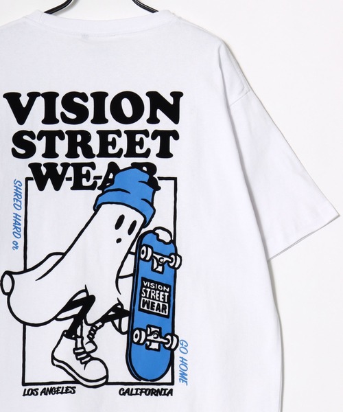 VISION STREET WEAR(ヴィジョンストリートウェア)の「VISION STREET WEAR/ヴィジョンストリートウェア オーバーサイズ フロント/バックプリント ロゴ ワンポイント 半袖Tシャツ/レディース メンズ(Tシャツ/カットソー・メンズ・ホワイト系その他/ブラック系その他/ブラック/ホワイト系その他2/ホワイト系その他3/ブラック系その他2/ブラック系その他3/ホワイト・LL/M/L)」の14枚目の写真