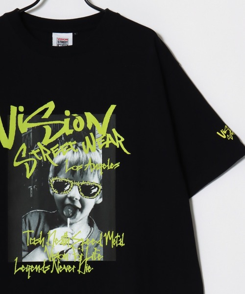 VISION STREET WEAR(ヴィジョンストリートウェア)の「VISION STREET WEAR/ヴィジョンストリートウェア オーバーサイズ フロント/バックプリント ロゴ ワンポイント 半袖Tシャツ/レディース メンズ(Tシャツ/カットソー・メンズ・ホワイト系その他/ブラック系その他/ブラック/ホワイト系その他2/ホワイト系その他3/ブラック系その他2/ブラック系その他3/ホワイト・LL/M/L)」の11枚目の写真