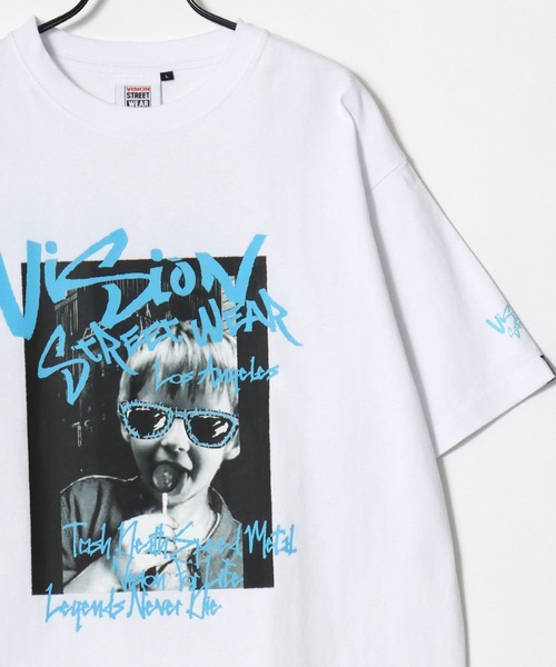 VISION STREET WEAR(ヴィジョンストリートウェア)の「VISION STREET WEAR/ヴィジョンストリートウェア オーバーサイズ フロント/バックプリント ロゴ ワンポイント 半袖Tシャツ/レディース メンズ(Tシャツ/カットソー・メンズ・ホワイト系その他/ブラック系その他/ブラック/ホワイト系その他2/ホワイト系その他3/ブラック系その他2/ブラック系その他3/ホワイト・LL/M/L)」の12枚目の写真