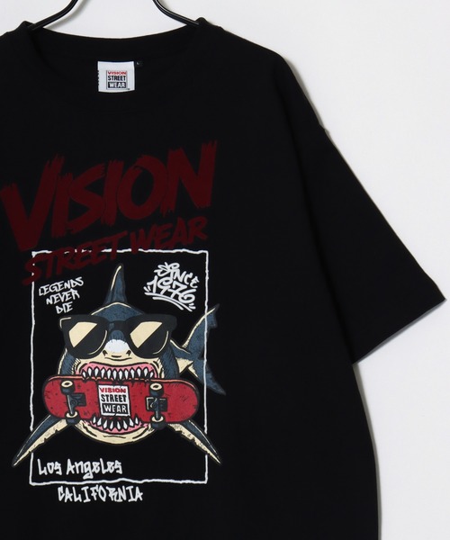 VISION STREET WEAR(ヴィジョンストリートウェア)の「VISION STREET WEAR/ヴィジョンストリートウェア オーバーサイズ フロント/バックプリント ロゴ ワンポイント 半袖Tシャツ/レディース メンズ(Tシャツ/カットソー・メンズ・ホワイト系その他/ブラック系その他/ブラック/ホワイト系その他2/ホワイト系その他3/ブラック系その他2/ブラック系その他3/ホワイト・LL/M/L)」の9枚目の写真