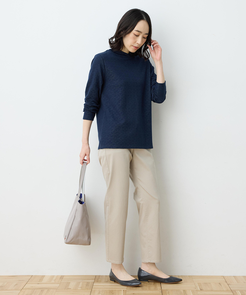 DECOY SINCE 1981(デコイシンスイチキュウハチイチ)の「ストレッチストレートパンツ【接触冷感・ウエストゴム・大きいサイズあり】(その他パンツ・レディース・ブラウン/ベージュ/ネイビー・64/61/67/70/80/76)」の19枚目の写真