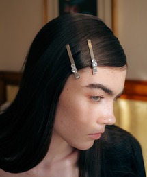 Carmelo（カーメロ）の「Metal Diamond Flat Hair Clip (silver/gold) / ダイヤラインストーン メタルヘアクリップ（バレッタ/ヘアクリップ）」