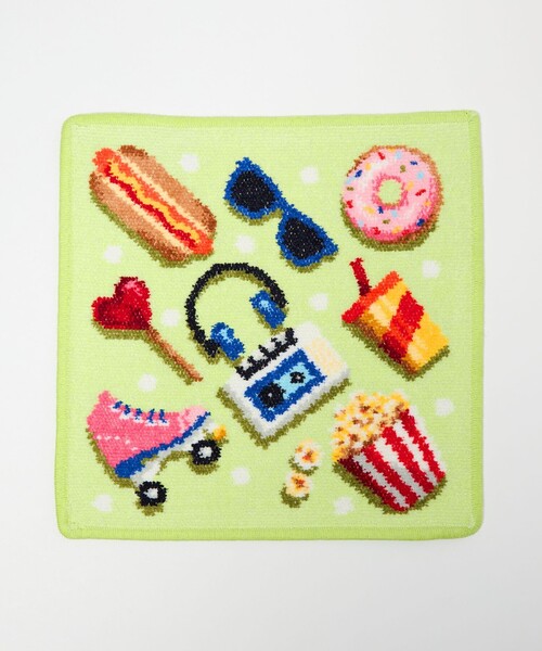 feiler（フェイラー）の「【別注】＜FEILER＞EIGHTIES ハンカチ（ハンカチ/ハンドタオル・レディース・ホワイト/ライム・FREE）」の2枚目の写真