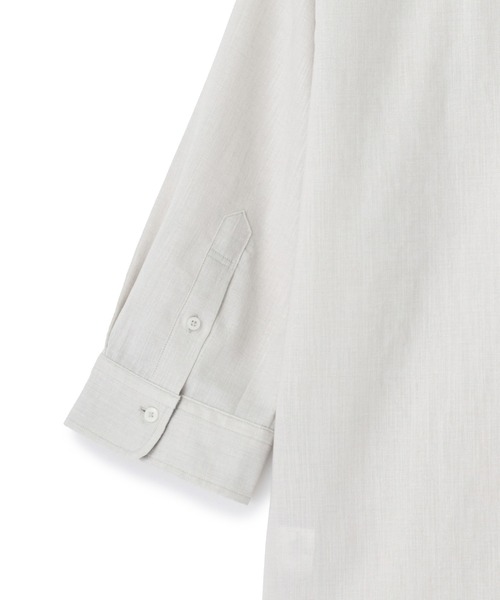 MEN'S BIGI(メンズビギ)の「トリアセ麻調 7分袖シャツ<接触冷感/UVカット/イージーケア>(シャツ/ブラウス・メンズ・ブルー/ライトグレー/グリーン/ブラウン・03/04/01/02)」の20枚目の写真
