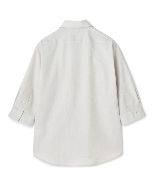 MEN'S BIGI(メンズビギ)の「トリアセ麻調 7分袖シャツ<接触冷感/UVカット/イージーケア>(シャツ/ブラウス・メンズ・ブルー/ライトグレー/グリーン/ブラウン・03/04/01/02)」の19枚目の写真