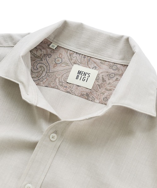 MEN'S BIGI(メンズビギ)の「トリアセ麻調 7分袖シャツ<接触冷感/UVカット/イージーケア>(シャツ/ブラウス・メンズ・ブルー/ライトグレー/グリーン/ブラウン・03/04/01/02)」の13枚目の写真