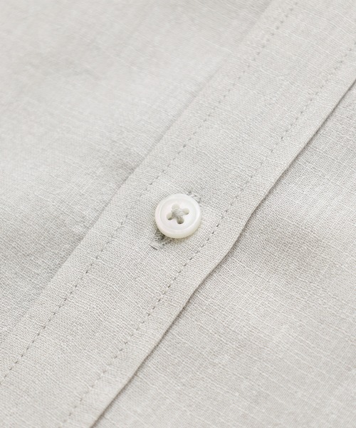 MEN'S BIGI(メンズビギ)の「トリアセ麻調 7分袖シャツ<接触冷感/UVカット/イージーケア>(シャツ/ブラウス・メンズ・ブルー/ライトグレー/グリーン/ブラウン・03/04/01/02)」の15枚目の写真