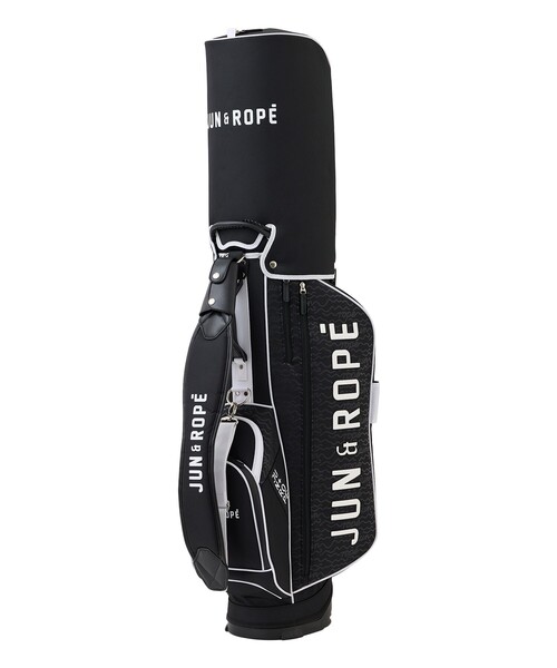 JUN&ROPE'（ジュンアンドロペ）の「ウェーブボーダー柄キャディーバッグ/ユニセックス・軽量（ゴルフグッズ・レディース・ブラック/ホワイト/ターコイズブルー・FREE）」の3枚目の写真