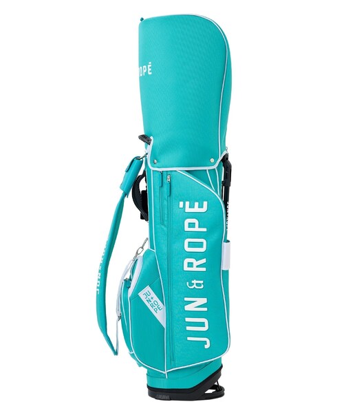 JUN&ROPE'（ジュンアンドロペ）の「ウェーブボーダー柄キャディーバッグ/ユニセックス・軽量（ゴルフグッズ・レディース・ブラック/ホワイト/ターコイズブルー・FREE）」の4枚目の写真