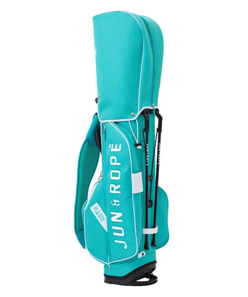 JUN&ROPE'（ジュンアンドロペ）の「ウェーブボーダー柄キャディーバッグ/ユニセックス・軽量（ゴルフグッズ・レディース・ブラック/ホワイト/ターコイズブルー・FREE）」の5枚目の写真
