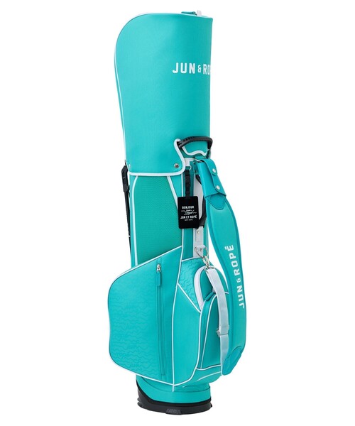 JUN&ROPE'（ジュンアンドロペ）の「ウェーブボーダー柄キャディーバッグ/ユニセックス・軽量（ゴルフグッズ・レディース・ブラック/ホワイト/ターコイズブルー・FREE）」の9枚目の写真
