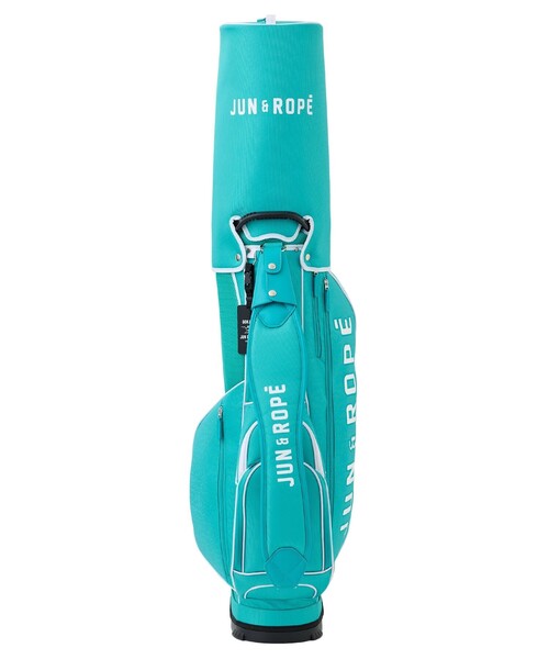 JUN&ROPE'（ジュンアンドロペ）の「ウェーブボーダー柄キャディーバッグ/ユニセックス・軽量（ゴルフグッズ・レディース・ブラック/ホワイト/ターコイズブルー・FREE）」の10枚目の写真