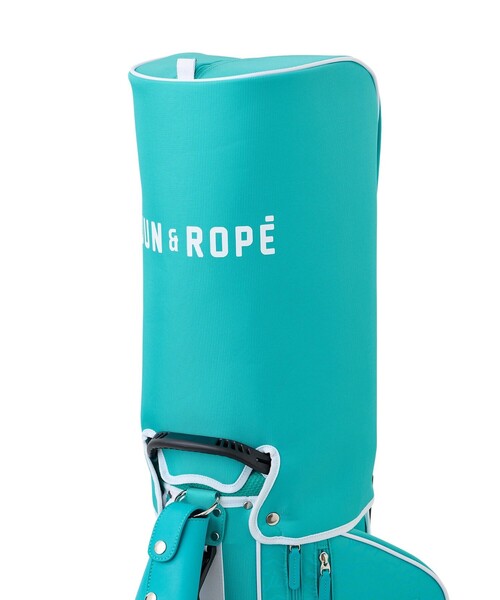 JUN&ROPE'（ジュンアンドロペ）の「ウェーブボーダー柄キャディーバッグ/ユニセックス・軽量（ゴルフグッズ・レディース・ブラック/ホワイト/ターコイズブルー・FREE）」の11枚目の写真