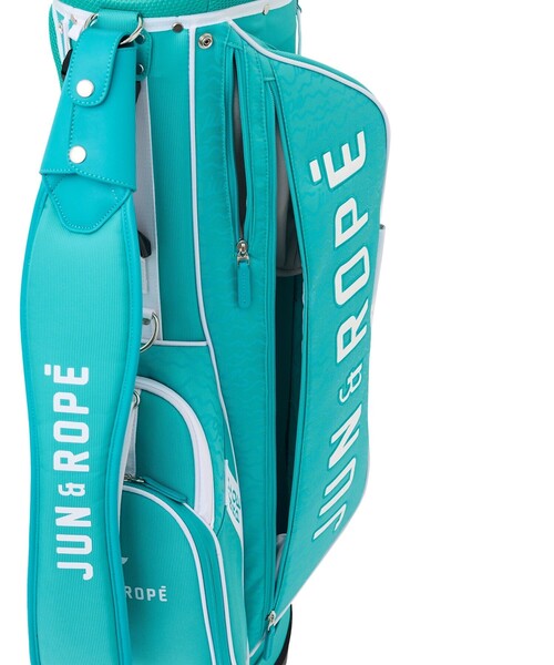 JUN&ROPE'（ジュンアンドロペ）の「ウェーブボーダー柄キャディーバッグ/ユニセックス・軽量（ゴルフグッズ・レディース・ブラック/ホワイト/ターコイズブルー・FREE）」の18枚目の写真
