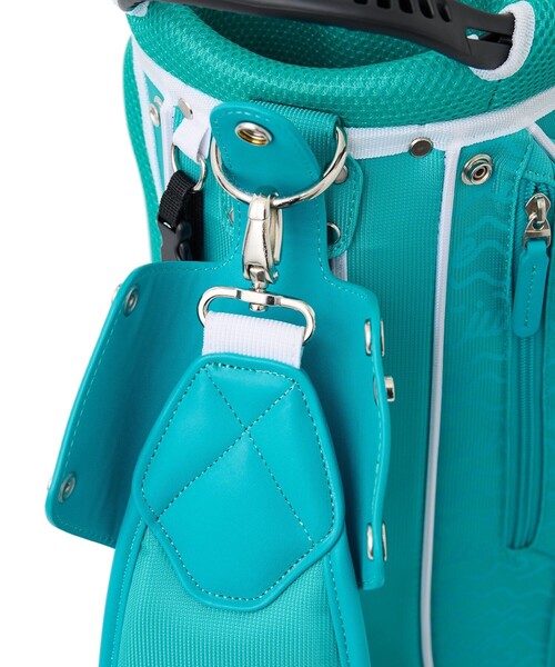 JUN&ROPE'（ジュンアンドロペ）の「ウェーブボーダー柄キャディーバッグ/ユニセックス・軽量（ゴルフグッズ・レディース・ブラック/ホワイト/ターコイズブルー・FREE）」の20枚目の写真