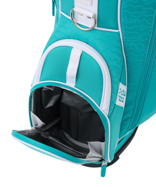 JUN&ROPE'（ジュンアンドロペ）の「ウェーブボーダー柄キャディーバッグ/ユニセックス・軽量（ゴルフグッズ・レディース・ブラック/ホワイト/ターコイズブルー・FREE）」の22枚目の写真