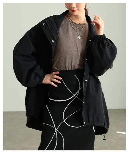 Sawa a la mode(サワアラモード)の「モンスターパーカー(ブルゾン・レディース・ブラック/アイボリー/カーキ・FREE)」の17枚目の写真