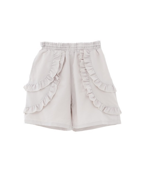 unica（ユニカ）の「ダブルフリルショートパンツ  laides（その他パンツ・レディース・ピンク/ブラック/グレー・F）」の3枚目の写真