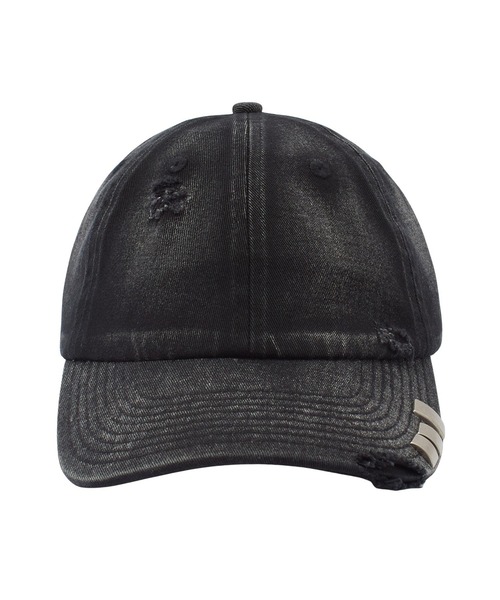 X-girl（エックスガール）の「DISTRESSED METAL PARTS 6PANEL CAP（キャップ・レディース・ブラック/ブラウン・ONE SIZE）」の3枚目の写真