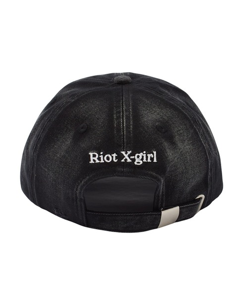 X-girl（エックスガール）の「DISTRESSED METAL PARTS 6PANEL CAP（キャップ・レディース・ブラック/ブラウン・ONE SIZE）」の5枚目の写真