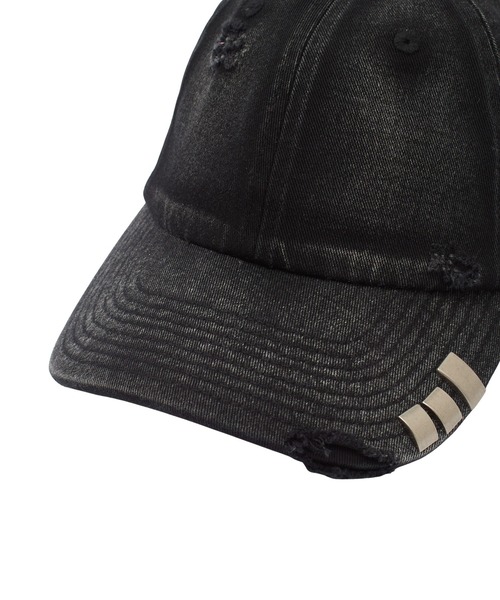 X-girl（エックスガール）の「DISTRESSED METAL PARTS 6PANEL CAP（キャップ・レディース・ブラック/ブラウン・ONE SIZE）」の7枚目の写真
