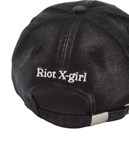 X-girl（エックスガール）の「DISTRESSED METAL PARTS 6PANEL CAP（キャップ・レディース・ブラック/ブラウン・ONE SIZE）」の9枚目の写真