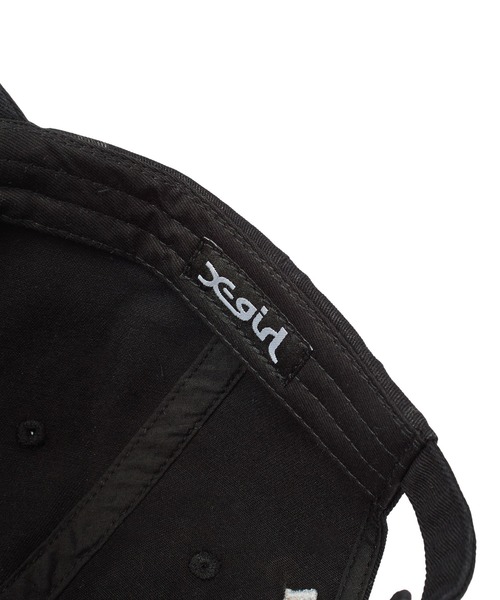X-girl（エックスガール）の「DISTRESSED METAL PARTS 6PANEL CAP（キャップ・レディース・ブラック/ブラウン・ONE SIZE）」の10枚目の写真