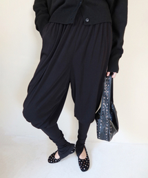 m.m.m（ムー）の「ハレムバンディングパンツ_ブラック（スウェットパンツ）」