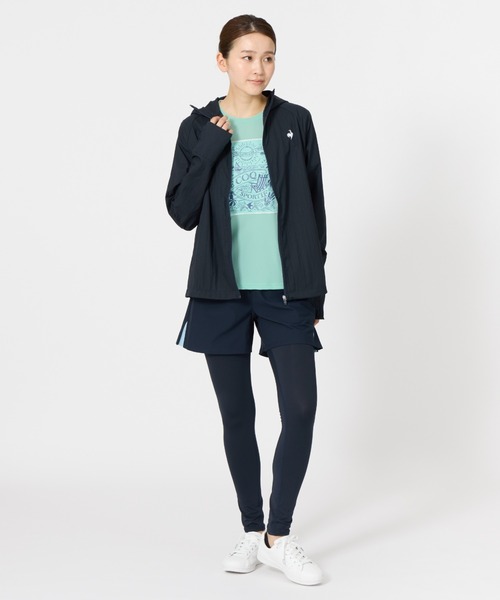 le coq sportif（ルコックスポルティフ）の「ルコックスポルティフ  ポケッタブルUVカットウィンドジャケット（ナイロンジャケット・レディース・ネイビー/ブルー・XL/M/L）」の8枚目の写真