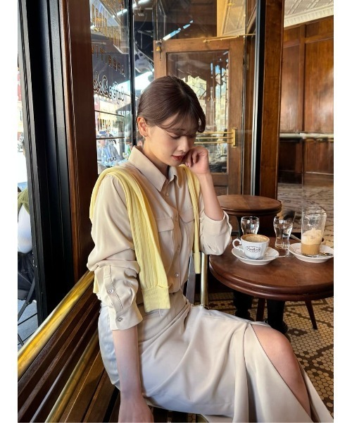 Her lip to(ハーリップトゥー)の「Front Slit Long Skirt(スカート・レディース・ホワイト系・S/M)」の9枚目の写真