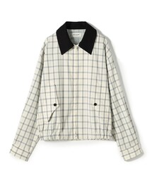 edition pourell | edition pourell Super 120'sトロチェック コットンカラーブルゾン(ブルゾン)
