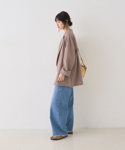 Rouge vif Anna（ルージュヴィフアンナ）の「バスケットメッシュシアーダブルジャケット（テーラードジャケット・レディース・ベージュ/ホワイト/ブラック・フリー）」の22枚目の写真